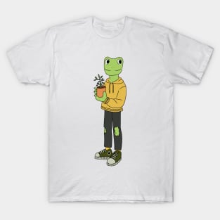 Frog boy holding a plant T-Shirt